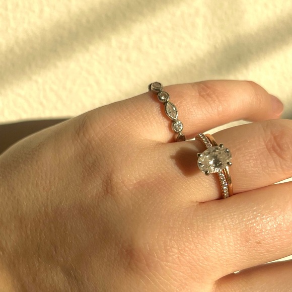 Pandora Silver CZ Alluring Brilliant Marquise Stackable Ring - Picture 4 of 7